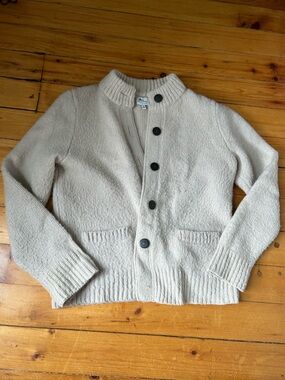 L.l. Bean high neck cardigan lambswool
Women’s small cream